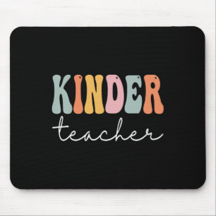 Kinder-Lehrerin Retro Groovy Frauen glücklichen er Mousepad