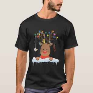 Kinder Lehrerin Studentin Rentiere Crew Weihnachts T-Shirt