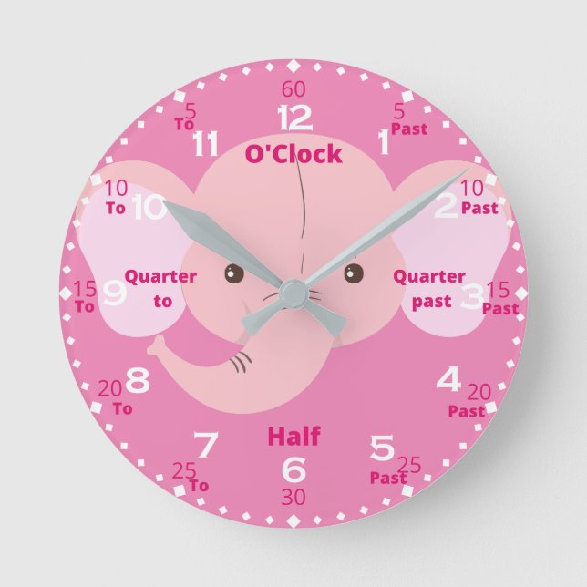Kinder lernen akrobatische Wandleuchte Runde Wanduhr (Vorderseite)