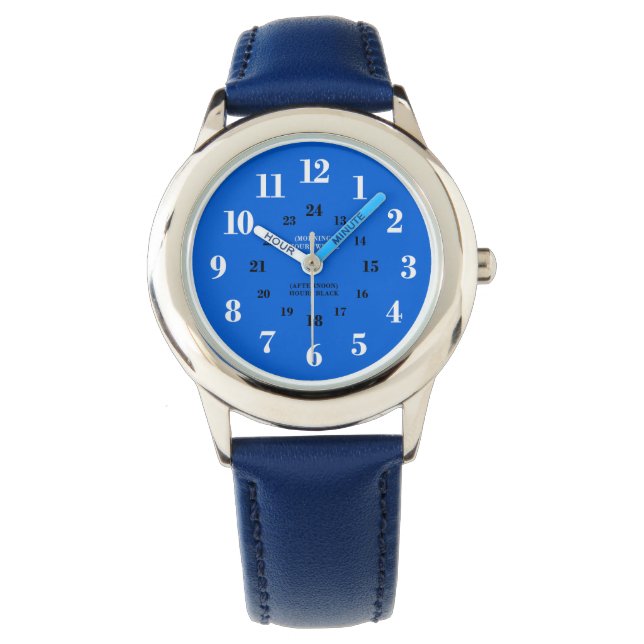 Kinder lernen, Militärzeit zu erzählen Blaue Uhr d (Vorderseite)