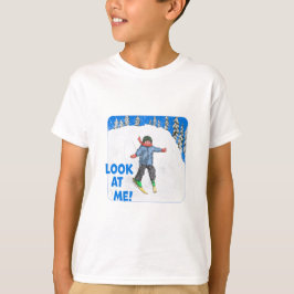 Kinder lernen Ski zu fahren, schauen Sie mich an! T-Shirt