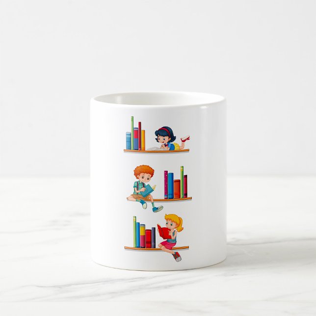 Kinder lesen Bücher Kaffeetasse (Von Creator hochgeladen)