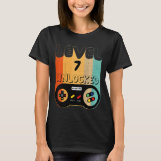 Kinder Level 7 Unlock Video Gamer 7. Geburtstag T-Shirt