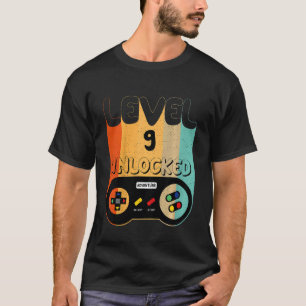 Kinder-Level 9 unverschlossenes Videospiel 9. Gebu T-Shirt