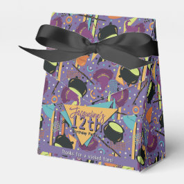 Kinder Lila Retro Witchy Halloween Geschenkschachtel