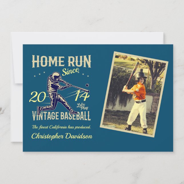 Kinder Little League Baseball Geburtstagseinladung Einladung (Vorderseite)