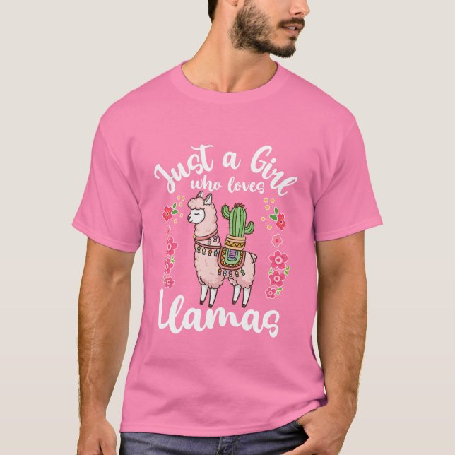 Kinder Llama Nur ein Mädchen, das Llamas  T-Shirt (Vorderseite)