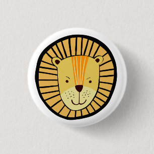 Kinder Löwe Dschungel Tier Button