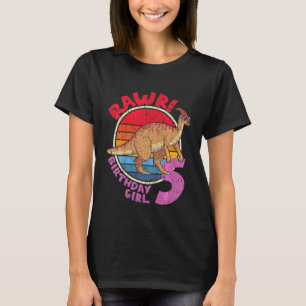 Kinder Mädchen 5. Geburtstag I Rawr! Parasauroloph T-Shirt
