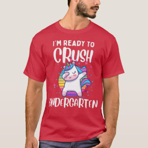 Kinder Mädchen Ich bin bereit Kindergarten Einhorn T-Shirt
