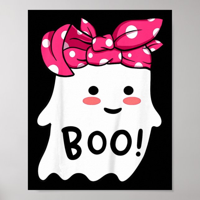 Kinder Mädchen Kleinkind glücklich Halloween Geist Poster (Vorne)