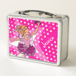 Kinder Mädchen mit Namen Ballerina Mädchen Rosa Lu Metall Brotdose