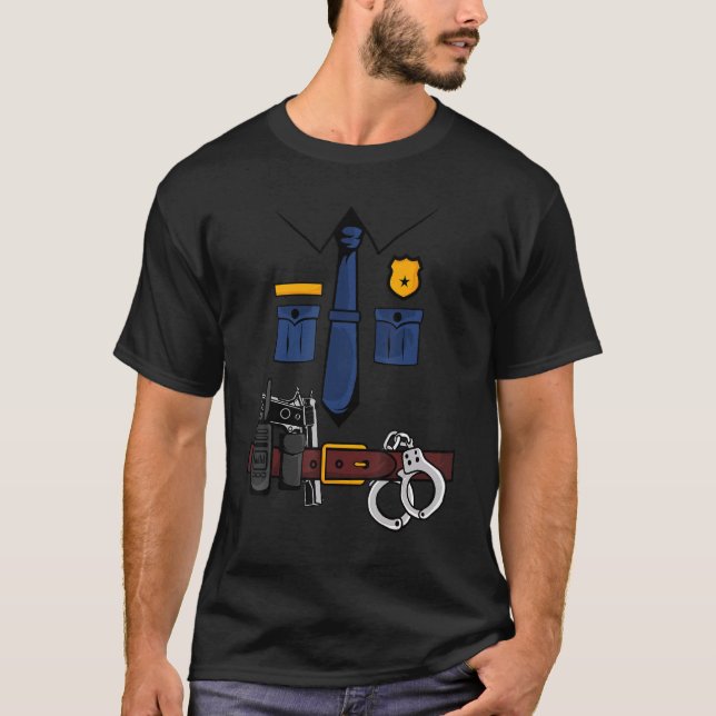 Kinder Männer Polizeikleidung T-Shirt (Vorderseite)