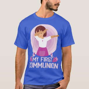 Kinder Meine erste heilige Kommunion Dabbing Mädch T-Shirt