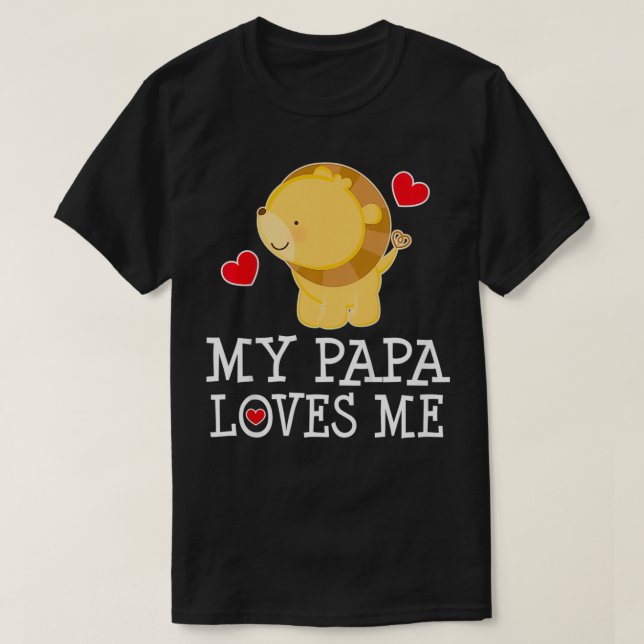 Kinder meine Papa-Lieben Lion Grandson T-Shirt (Design vorne)