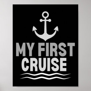 Kinder meinen ersten Kreuzfahrtschiff-Ankerurlaub Poster