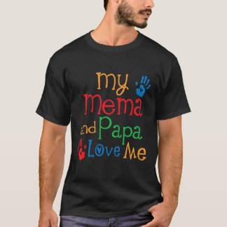 Kinder Mema und Papa Liebe  T-Shirt