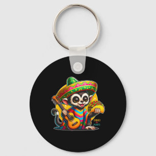 Kinder mexikanischer Affe mit Sombrero und Poncho  Schlüsselanhänger