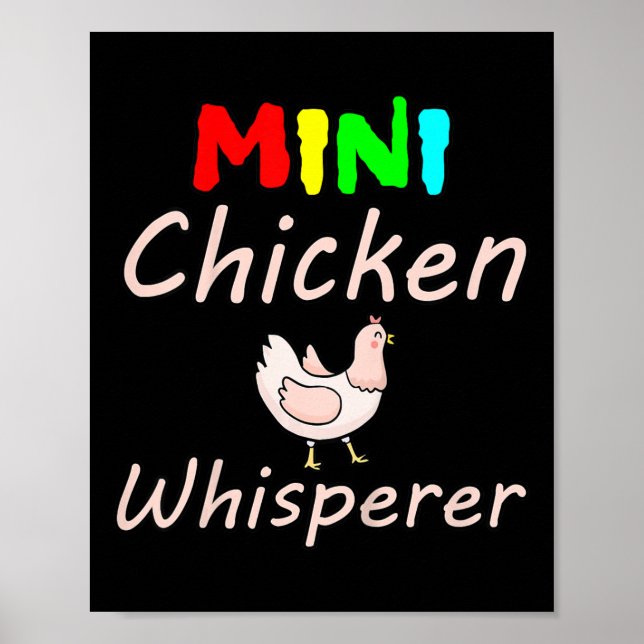 Kinder Mini-Hühnerflüsterer Hühner Lustig _1  Poster (Vorne)