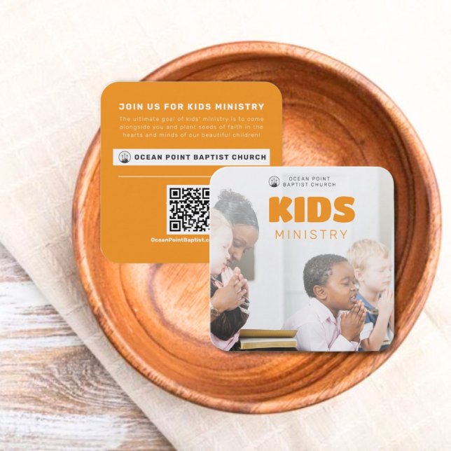 Kinder-Ministerium Kirche Einladen Calling Card Telefonnummerkarte (Kids Ministry Church Invite Calling Card)