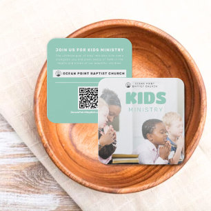 Kinder-Ministerium Kirche Einladen Calling Card Telefonnummerkarte