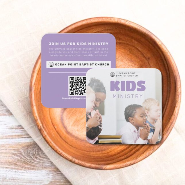 Kinder-Ministerium Kirche Einladen Calling Card Telefonnummerkarte (Kids Ministry Church Invite Calling Card)