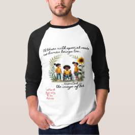 Kinder mit besonderen Bedürfnissen 3/4 Raglan T -  T-Shirt