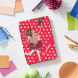 Kinder mit dem Namen Ballerina red polster dot iPad Pro Cover<br><div class="desc">Hellrotes Girl-Tänzer-Ballett-Cover. Derzeit liest Scarlett. Diese originelle Grafik-Ballerina-Girl-Kunst wurde exklusiv von Sarah Trett für www.mylittleeden.com entworfen</div>