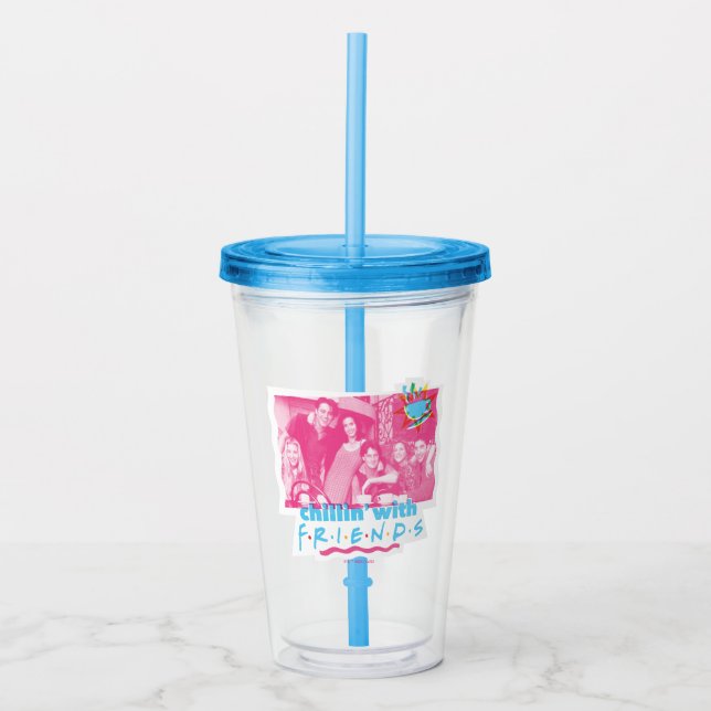 Kinder mit FRIENDS™ Acryltrinkbecher (Vorderseite)