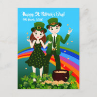 Kinder mit grünen Saint Patrick's Day Outfits