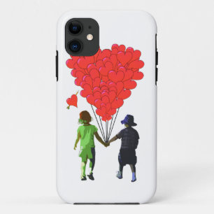 Kinder mit Händen und herzförmigen Ballons Case-Mate iPhone Hülle