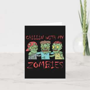 Kinder mit meinem Zombies Spaß Halloween Karte