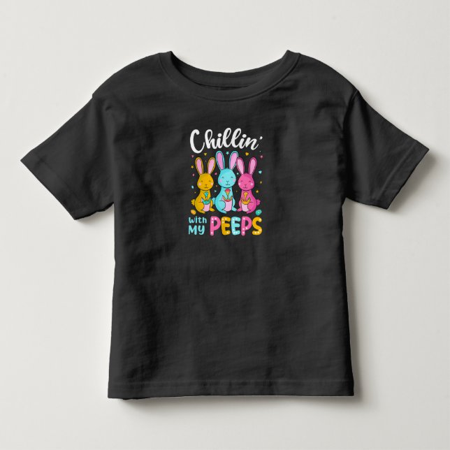 Kinder mit meinen Piepen, sonniger Osterhase Kleinkind T-shirt (Vorderseite)