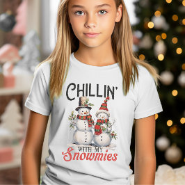 Kinder mit meinen Schneemännern T-Shirt