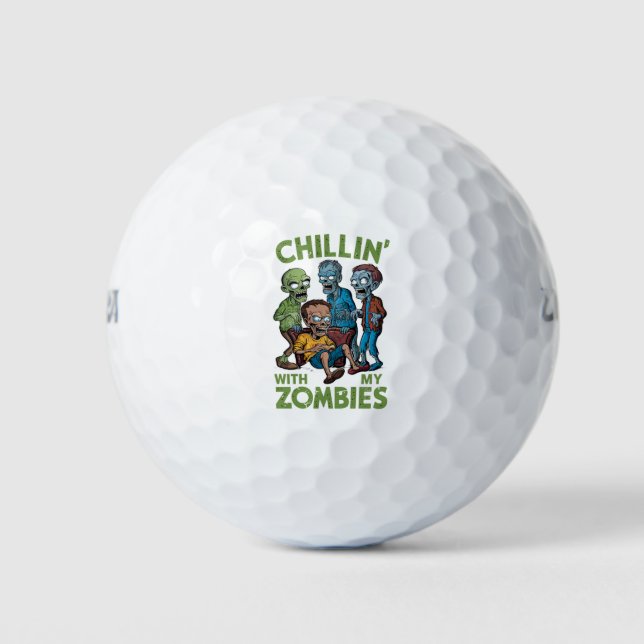 Kinder mit meinen Zombien Halloween Jungen Kinder  Golfball (Vorderseite)