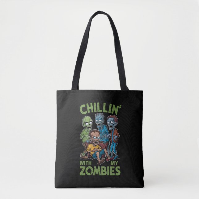 Kinder mit meinen Zombien Halloween Jungen Kinder  Tasche (Vorderseite)