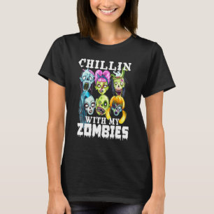 Kinder mit meinen Zombies glückliches Halloween-Zo T-Shirt