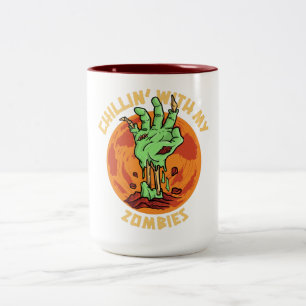 Kinder mit meinen Zombies Zweifarbige Tasse