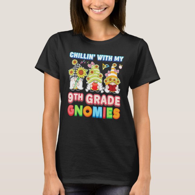 Kinder mit meiner 9. Gnome neunten Lehrerin Ki T-Shirt (Vorderseite)
