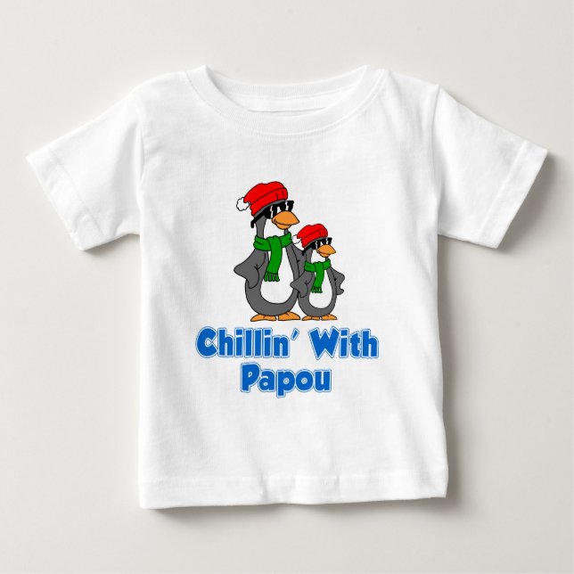 Kinder mit Papou Baby T-shirt (Vorderseite)