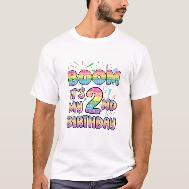 Kinder mit sonniger Brise Es ist meine 2. Geburtst T-Shirt (Vorderseite)