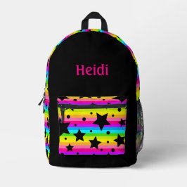 Kinder Moderne, hellrosa Regenbogenstars Bedruckter Rucksack