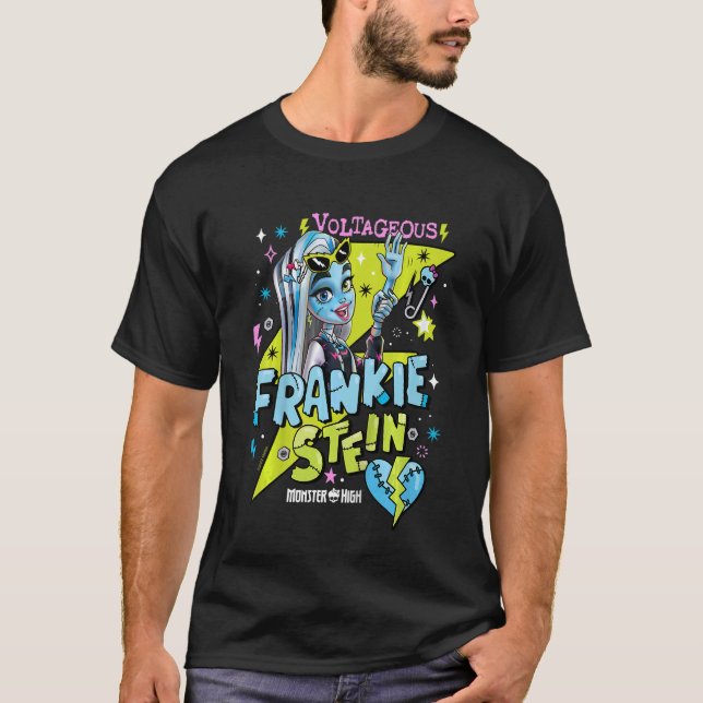 Kinder Monster HochFrankiestein schwungvoll T-Shirt (Vorderseite)