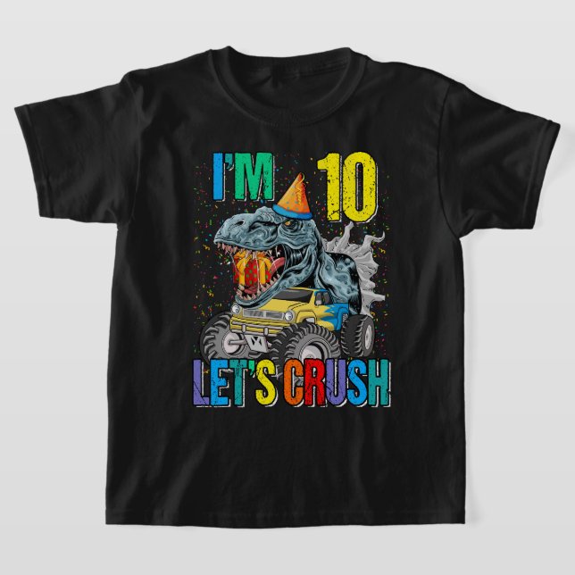 Kinder Monster Truck 10 Jahre T-Shirt 10. Geburtst (Ablage )