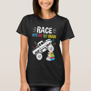 Kinder Monster Truck 1. Klasse Quote Grundschule T-Shirt
