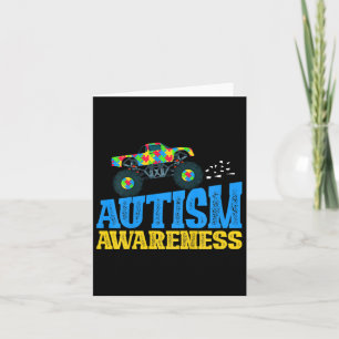 Kinder Monster Truck Puzzle Piece Autismus Bewusst Karte