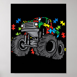 Kinder Monster Truck Puzzles Niedlich Kinder Autis Poster