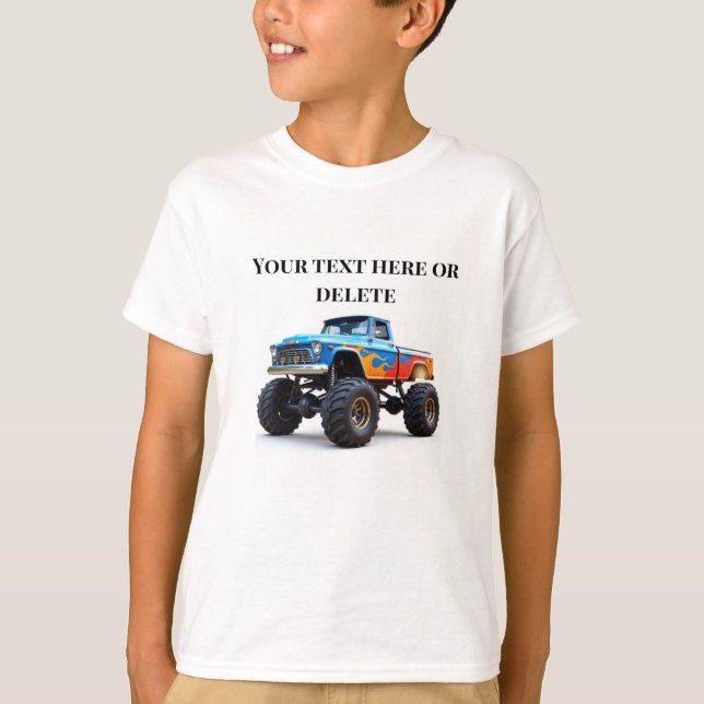 Kinder Monster Trucks Geburtstag T-Shirt (Vorderseite)