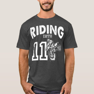 Kinder Motocross 11 Jahre alt 11. Geburtstag Dirt  T-Shirt