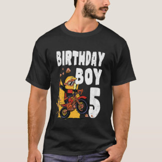 Kinder Motocross 5th Birthday Boy BMX 5 Year Old D T-Shirt
